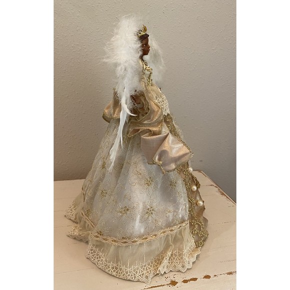 African American Vintage Tree Topper Angel 14 Inches Used - Picture 3 of 7